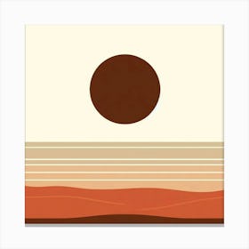 Sunset Over A Desert Canvas Print