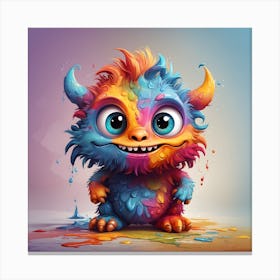 Colorful Monster Canvas Print