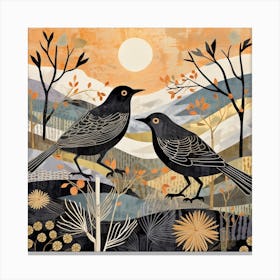 Bird In Nature Blackbird 3 Canvas Print