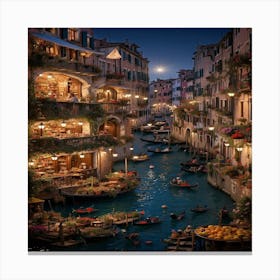 Venice At Night 1 Canvas Print