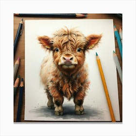 Highland Calf 1 Canvas Print