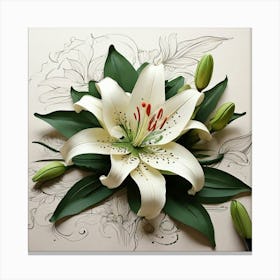 Lily flower Canvas Print