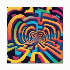 Psychedelic Maze Canvas Print