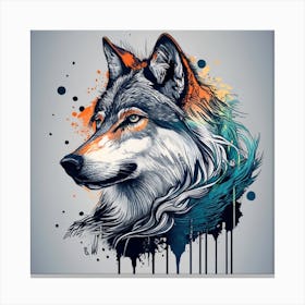 Vektor Create An Exquisite Ink Painting On White 3 Canvas Print