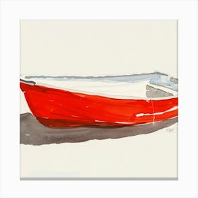 Red Boat 2 Canvas Print