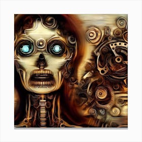 Steampunk Skeleton Canvas Print