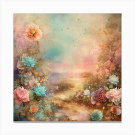 Shabby Chic Dreamy Mist Pastel Junk Journals Spice (1) Canvas Print