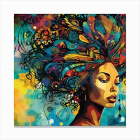 Afro Haired Woman 6 Canvas Print