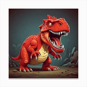 Dinosaur paint art Canvas Print