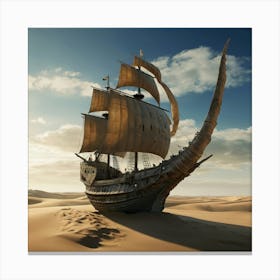 Ship In The Desert 2 Canvas Print