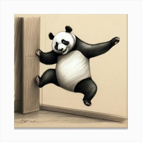 Panda Jumping 2 Canvas Print