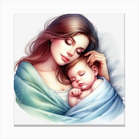 Mother And Child 4 Canvas Print