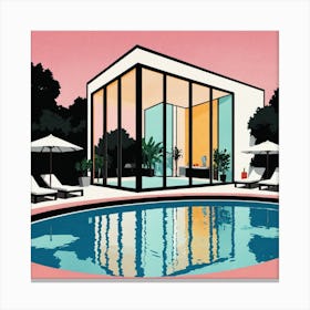 House By The Pool 9 Canvas Print