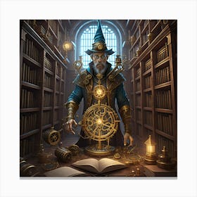 Clockwork Wizard Canvas Print