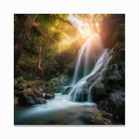 Waterfall In The Forest 1 Canvas Print