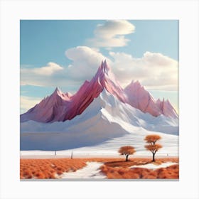 Snowy Mountains Canvas Print