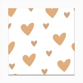 Boho cute heart pattern Canvas Print