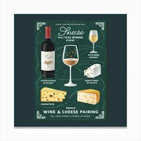 Wine And Cheese Pairing Canvas Print