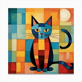 Cat In The Squares Canvas Print