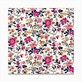 Bloom Burst London Fabrics Floral Pattern 5 Canvas Print