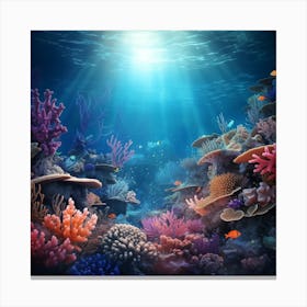 Coral Reef Background Canvas Print