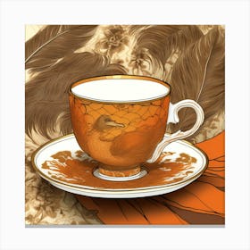 Tea Cup And Saucer Canvas Print