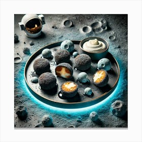 A Plated Dish Named Lunar Rock Bites 1024x1024 Canvas Print