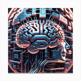 Cyborg Brain 20 Canvas Print