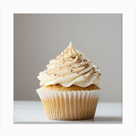 Cupcake With White Frosting Canvas Print