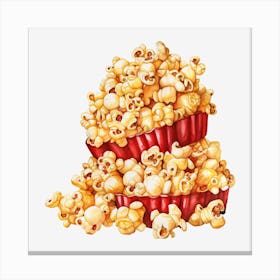 Popcorn In A Bowl 3 Canvas Print