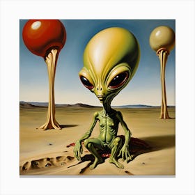Aliens In The Desert Canvas Print