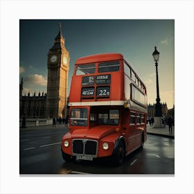 London Bus Art Print 0 Canvas Print