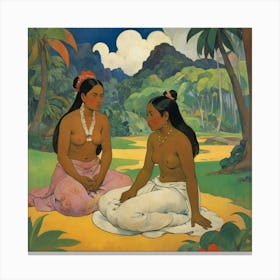 Mata Mau Once Upon A Time 1892 Paul Gauguin Art Print 3 Canvas Print