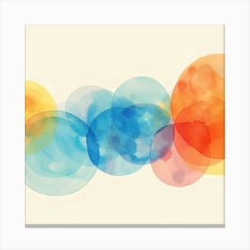 Watercolor Circles Canvas Print