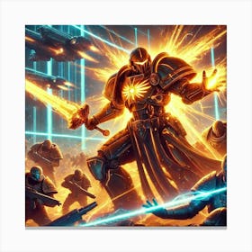 A Depiction Of Solarblade Enforcers, Elite Warrior Canvas Print