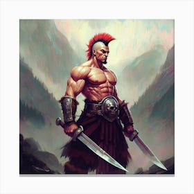 Warrior Spar Canvas Print