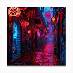 Neon Alley Canvas Print