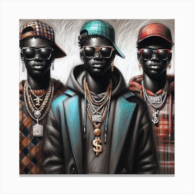 Three Rappers Canvas Print