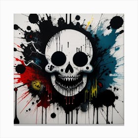 Skull Splatter 4 Canvas Print
