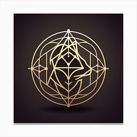 Golden Lion Logo Canvas Print