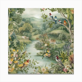 Birds In The Forest Canvas Print