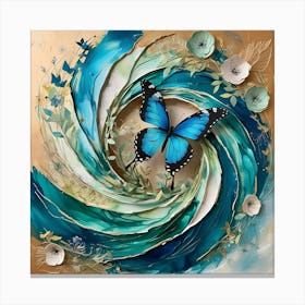 Blue Butterfly Canvas Print