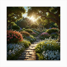 Path In The Garden 1 Canvas Print