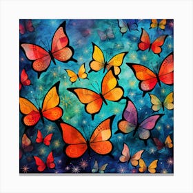 Butterflies In The Sky 3 Canvas Print