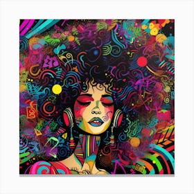 Psychedelic Girl Canvas Print