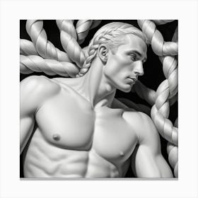 Dream Illustration Of The Male Sexy Body Canvas Print