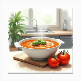 Tomato Soup In A Bowl Canvas Print