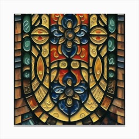 Picture of medieval stained glass windows Canvas Print