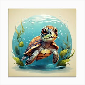 Cute Turtle Canvas Print