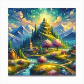 Fairytale Village Canvas Print